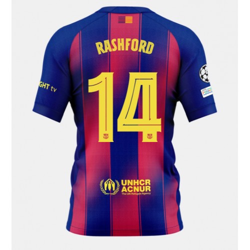 Barcelona Marcus Rashford #14 Hemmatröja 2025-26 Kortärmad Barcelona Marcus Rashford #14 Hemmatröja 2025-26 Kortärmad
